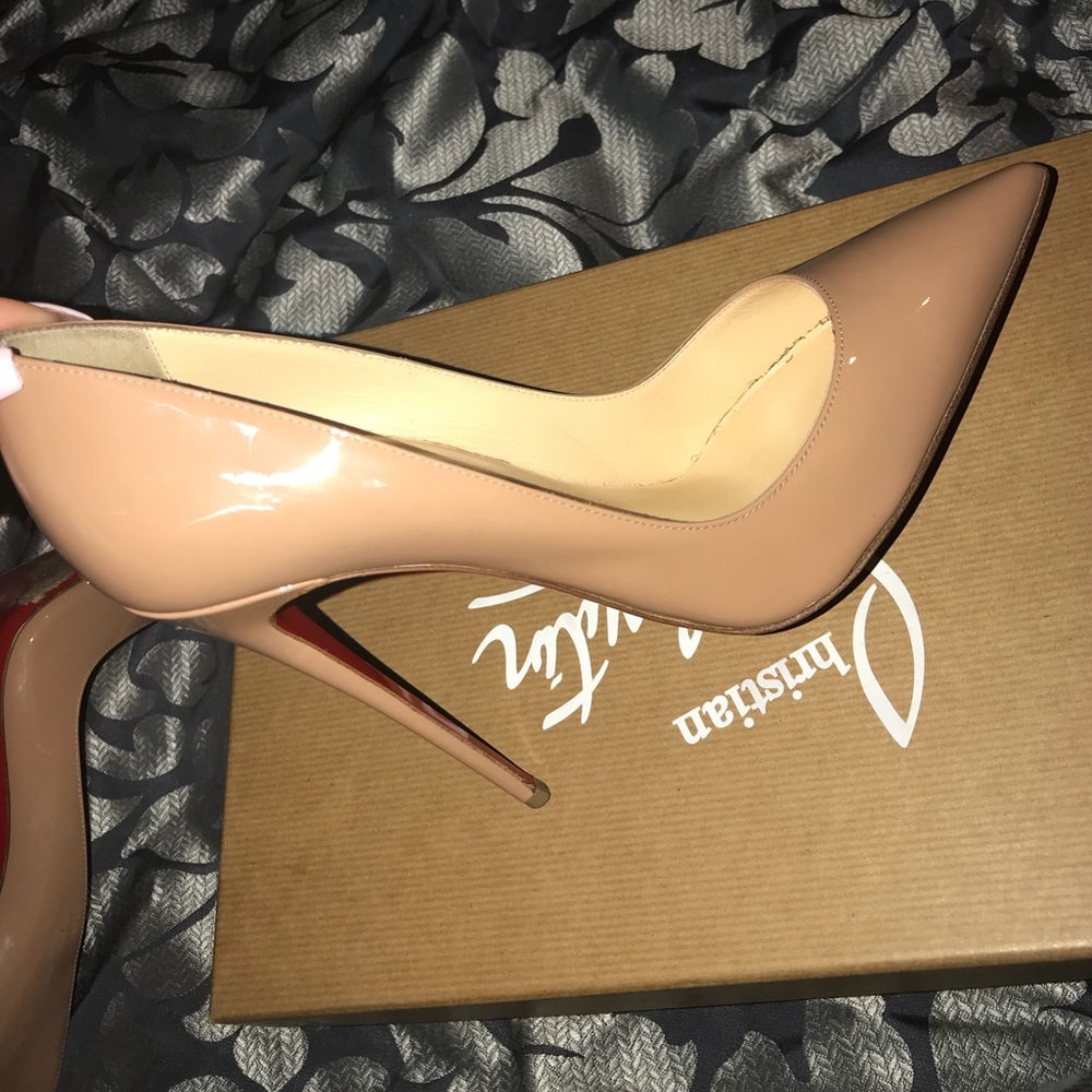 Christian Louboutin So Kate Nude Patent Leather!